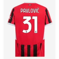 AC Milan Strahinja Pavlovic #31 Hemmatröja 2024-25 Kortärmad