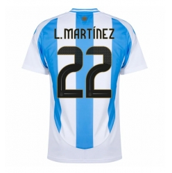 Argentina Lautaro Martinez #22 Hemmatröja Copa America 2024 Kortärmad