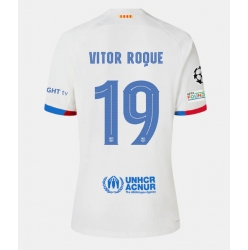 Barcelona Vitor Roque #19 Bortatröja 2023-24 Kortärmad