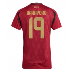 Belgien Johan Bakayoko #19 Hemmatröja EM 2024 Dam Kortärmad