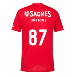 Benfica Joao Neves #87 Hemmatröja 2024-25 Kortärmad