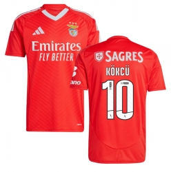 Benfica Orkun Kokcu #10 Hemmatröja 2024-25 Kortärmad