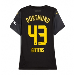 Borussia Dortmund Jamie Bynoe-Gittens #43 Bortatröja 2024-25 Dam Kortärmad