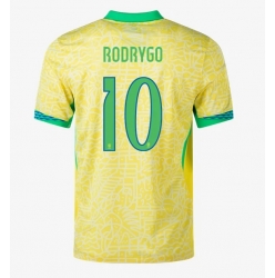 Brasilien Rodrygo Goes #10 Hemmatröja Copa America 2024 Kortärmad