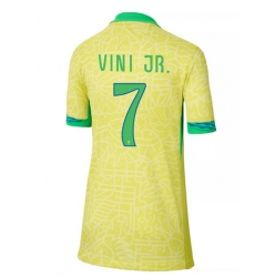 Brasilien Vinicius Junior #7 Hemmatröja Copa America 2024 Dam Kortärmad