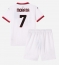 Fotbollsset Barn AC Milan Alvaro Morata #7 Bortatröja 2024-25 Mini-Kit Kortärmad (+ korta byxor)