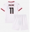 Fotbollsset Barn AC Milan Christian Pulisic #11 Bortatröja 2024-25 Mini-Kit Kortärmad (+ korta byxor)