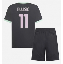 Fotbollsset Barn AC Milan Christian Pulisic #11 Tredje Tröja 2024-25 Mini-Kit Kortärmad (+ korta byxor)