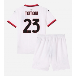 Fotbollsset Barn AC Milan Fikayo Tomori #23 Bortatröja 2024-25 Mini-Kit Kortärmad (+ korta byxor)