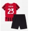 Fotbollsset Barn AC Milan Fikayo Tomori #23 Hemmatröja 2024-25 Mini-Kit Kortärmad (+ korta byxor)