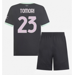 Fotbollsset Barn AC Milan Fikayo Tomori #23 Tredje Tröja 2024-25 Mini-Kit Kortärmad (+ korta byxor)