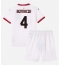 Fotbollsset Barn AC Milan Ismael Bennacer #4 Bortatröja 2024-25 Mini-Kit Kortärmad (+ korta byxor)