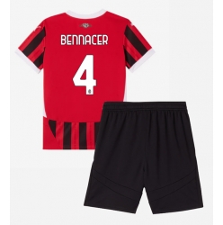 Fotbollsset Barn AC Milan Ismael Bennacer #4 Hemmatröja 2024-25 Mini-Kit Kortärmad (+ korta byxor)