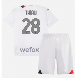 Fotbollsset Barn AC Milan Malick Thiaw #28 Bortatröja 2023-24 Mini-Kit Kortärmad (+ korta byxor)