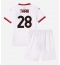 Fotbollsset Barn AC Milan Malick Thiaw #28 Bortatröja 2024-25 Mini-Kit Kortärmad (+ korta byxor)