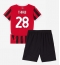 Fotbollsset Barn AC Milan Malick Thiaw #28 Hemmatröja 2024-25 Mini-Kit Kortärmad (+ korta byxor)