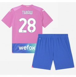 Fotbollsset Barn AC Milan Malick Thiaw #28 Tredje Tröja 2023-24 Mini-Kit Kortärmad (+ korta byxor)