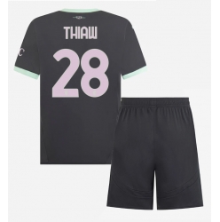 Fotbollsset Barn AC Milan Malick Thiaw #28 Tredje Tröja 2024-25 Mini-Kit Kortärmad (+ korta byxor)