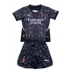 Fotbollsset Barn AC Milan Målvakt Hemmatröja 2024-25 Mini-Kit Kortärmad (+ korta byxor)