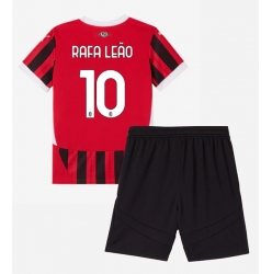 Fotbollsset Barn AC Milan Rafael Leao #10 Hemmatröja 2024-25 Mini-Kit Kortärmad (+ korta byxor)