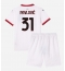 Fotbollsset Barn AC Milan Strahinja Pavlovic #31 Bortatröja 2024-25 Mini-Kit Kortärmad (+ korta byxor)