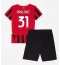 Fotbollsset Barn AC Milan Strahinja Pavlovic #31 Hemmatröja 2024-25 Mini-Kit Kortärmad (+ korta byxor)