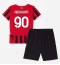 Fotbollsset Barn AC Milan Tammy Abraham #90 Hemmatröja 2024-25 Mini-Kit Kortärmad (+ korta byxor)