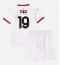 Fotbollsset Barn AC Milan Theo Hernandez #19 Bortatröja 2024-25 Mini-Kit Kortärmad (+ korta byxor)