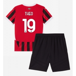 Fotbollsset Barn AC Milan Theo Hernandez #19 Hemmatröja 2024-25 Mini-Kit Kortärmad (+ korta byxor)