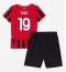 Fotbollsset Barn AC Milan Theo Hernandez #19 Hemmatröja 2024-25 Mini-Kit Kortärmad (+ korta byxor)