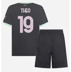 Fotbollsset Barn AC Milan Theo Hernandez #19 Tredje Tröja 2024-25 Mini-Kit Kortärmad (+ korta byxor)