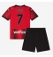 Fotbollsset Barn AC Milan Yacine Adli #7 Hemmatröja 2023-24 Mini-Kit Kortärmad (+ korta byxor)