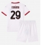 Fotbollsset Barn AC Milan Youssouf Fofana #29 Bortatröja 2024-25 Mini-Kit Kortärmad (+ korta byxor)