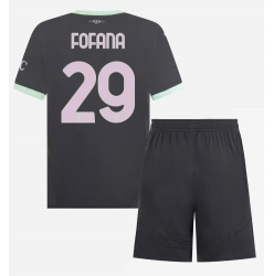 Fotbollsset Barn AC Milan Youssouf Fofana #29 Tredje Tröja 2024-25 Mini-Kit Kortärmad (+ korta byxor)