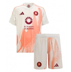 Fotbollsset Barn AS Roma Bortatröja 2024-25 Mini-Kit Kortärmad (+ korta byxor)