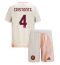 Fotbollsset Barn AS Roma Bryan Cristante #4 Bortatröja 2024-25 Mini-Kit Kortärmad (+ korta byxor)