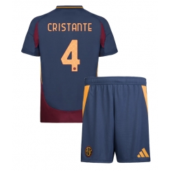 Fotbollsset Barn AS Roma Bryan Cristante #4 Tredje Tröja 2024-25 Mini-Kit Kortärmad (+ korta byxor)