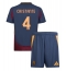 Fotbollsset Barn AS Roma Bryan Cristante #4 Tredje Tröja 2024-25 Mini-Kit Kortärmad (+ korta byxor)