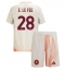 Fotbollsset Barn AS Roma Enzo Le Fee #28 Bortatröja 2024-25 Mini-Kit Kortärmad (+ korta byxor)