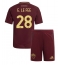 Fotbollsset Barn AS Roma Enzo Le Fee #28 Hemmatröja 2024-25 Mini-Kit Kortärmad (+ korta byxor)