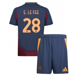 Fotbollsset Barn AS Roma Enzo Le Fee #28 Tredje Tröja 2024-25 Mini-Kit Kortärmad (+ korta byxor)