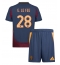 Fotbollsset Barn AS Roma Enzo Le Fee #28 Tredje Tröja 2024-25 Mini-Kit Kortärmad (+ korta byxor)