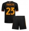 Fotbollsset Barn AS Roma Gianluca Mancini #23 Tredje Tröja 2023-24 Mini-Kit Kortärmad (+ korta byxor)