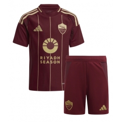 Fotbollsset Barn AS Roma Hemmatröja 2024-25 Mini-Kit Kortärmad (+ korta byxor)