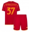 Fotbollsset Barn AS Roma Leonardo Spinazzola #37 Hemmatröja 2023-24 Mini-Kit Kortärmad (+ korta byxor)