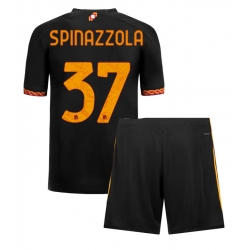 Fotbollsset Barn AS Roma Leonardo Spinazzola #37 Tredje Tröja 2023-24 Mini-Kit Kortärmad (+ korta byxor)