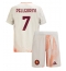 Fotbollsset Barn AS Roma Lorenzo Pellegrini #7 Bortatröja 2024-25 Mini-Kit Kortärmad (+ korta byxor)