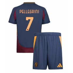 Fotbollsset Barn AS Roma Lorenzo Pellegrini #7 Tredje Tröja 2024-25 Mini-Kit Kortärmad (+ korta byxor)