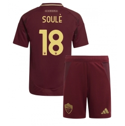 Fotbollsset Barn AS Roma Matias Soule #18 Hemmatröja 2024-25 Mini-Kit Kortärmad (+ korta byxor)