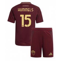 Fotbollsset Barn AS Roma Mats Hummels #15 Hemmatröja 2024-25 Mini-Kit Kortärmad (+ korta byxor)